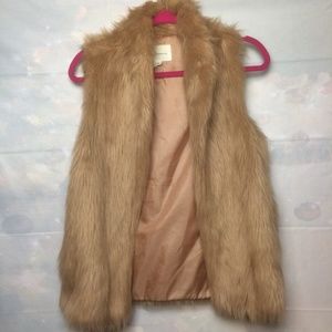 BCBGeneration Rose Fur Vest